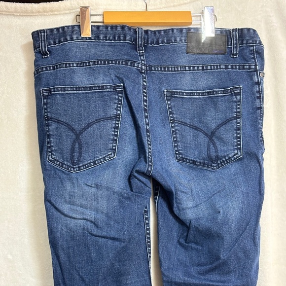 Calvin Klein Men's Jeans Blue Denim 34x32 Slim Fit Stretch Like New - Picture 3 of 8